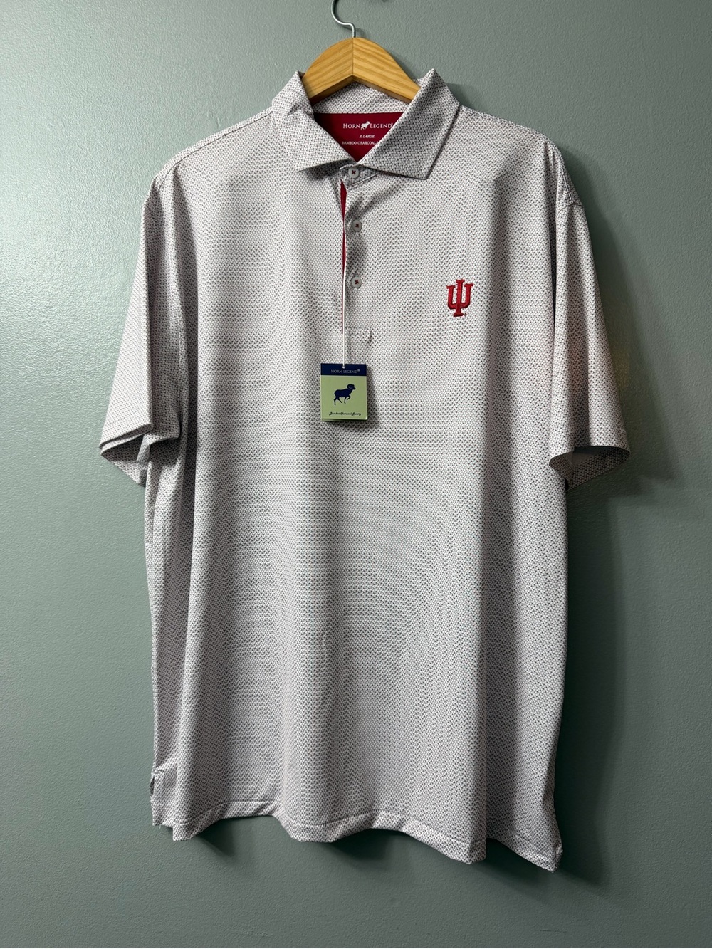Horn Legend Bamboo charcoal luxury IU Men's Polo Shirt X Large NWT